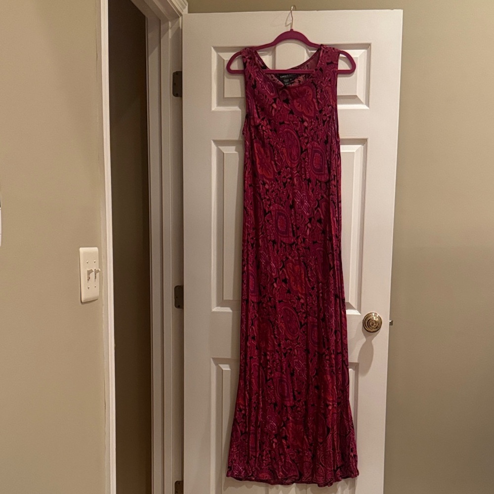 Carole Little Burgundy Maxi Dress